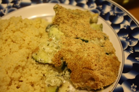 Baked Zucchini in Parsley Sauce